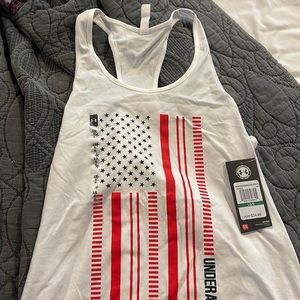 NWT Sz L Under Armour American Flag Tank